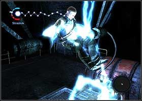 Przeskocz po uszkodzonych kładkach i cylindrach w pobliże urządzenia - Spacer po dachach | Nazwano was kiedyś terrorystami | inFamous - inFamous - poradnik do gry