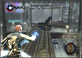 Kiedy pociąg zatrzyma się na stacji pozbądź się wszystkich Żniwiarzy i po raz kolejny zejdź na poziom ulicy, odszukaj skrzynkę i nafaszeruj ją ładunkami elektrycznymi - Ratunek | Członek rodziny | inFamous - inFamous - poradnik do gry