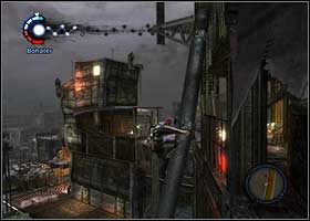 Sylwetka doprowadzi Cię do dziwnego obozowiska opanowanego przez Ludzi Ziemi - Areszt | Stary, siwy człowiek | inFamous - inFamous - poradnik do gry