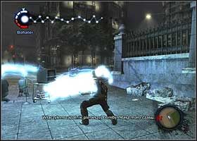 Pierwsza misja w Dzielnicy Historycznej polegać będzie na uruchomieniu zniszczonego mostu i uwolnieniu trzymanych przez Kesslera zakładników - Cena | Ostatnie przesłanie Kesslera | inFamous - inFamous - poradnik do gry