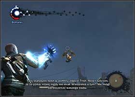 Kiedy zabierzesz Kesslerowi już sporą ilość paska energii, pojawi się krótka scenka podobna do tych z pojedynku z Sashą - Prawda | Ostatnie przesłanie Kesslera | inFamous - inFamous - poradnik do gry