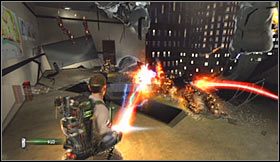 Ruszaj w stronę klatki schodowej - Etap 2 - Times Square (cz.2) | Opis przejścia Ghostbusters The Video Game - Ghostbusters: The Video Game - poradnik do gry