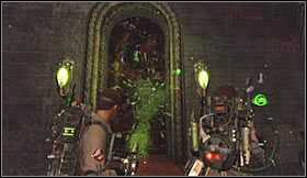 Po znalezieniu się w sali z większą liczbą teleportów skieruj się do centralnej części - Etap 3 - Biblioteka publiczna (cz.3) | Opis przejścia Ghostbusters - Ghostbusters: The Video Game - poradnik do gry