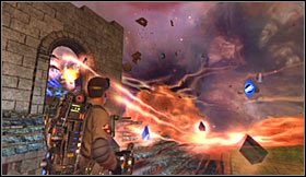 Po drodze będziesz musiał parę razy skorzystać z linki - Etap 3 - Biblioteka publiczna (cz.4) | Opis przejścia Ghostbusters - Ghostbusters: The Video Game - poradnik do gry