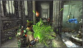 Zauważ, że po zakończeniu cut-scenki rozpoczynasz bez wsparcia ze strony reszty drużyny - Etap 6 - Zaginiona wyspa (cz.2) | Opis przejścia Ghostbusters The Video Game - Ghostbusters: The Video Game - poradnik do gry