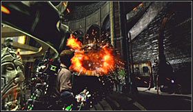 Po wysłuchaniu rozmowy dowiesz się, że pomieszczenie zaczyna wypełniać się czarną mazią - Etap 6 - Zaginiona wyspa (cz.3) | Opis przejścia Ghostbusters The Video Game - Ghostbusters: The Video Game - poradnik do gry