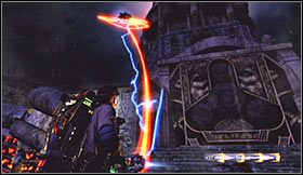 Po obejrzeniu cut-scenki wykonaj oczywiście skan ostatniego bossa (Shandor the Architect ) - Etap 7 - Cmentarz w Central Parku (cz.4) | Opis przejścia Ghostbusters - Ghostbusters: The Video Game - poradnik do gry