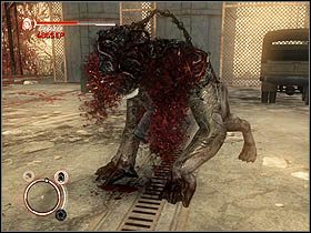 Najpierw wejdź do opuszczonej bazy wojskowej i skonsumuj uwięzionego tam mutanta - The First Monster | Opis przejścia Prototype - Prototype - poradnik do gry