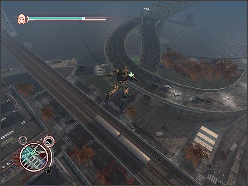 Jeżeli nie zależy Ci na złotym medalu, możesz wylądować na jednym z mostów - Szybowanie (Glide) | Wyzwania w Prototype - Prototype - poradnik do gry