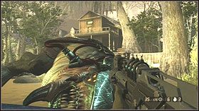 Idź po schodach, przeskocz na daszek i miń brązowe deski - Cocordie, Louisiana | Opis przejścia SP w Resistance 2 - Resistance 2 - poradnik do gry