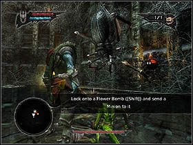 Na mostku zostaniesz zaatakowanych przez kilka pająków, ale nie powinny one sprawić Ci kłopotu - Everlight Temple Outskirts | Zadania główne w Overlord II - Overlord II - poradnik do gry