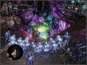 Zauważysz, że tuż za żołnierzami znajduje się zbocze góry, z którego spływa gęsta maź [5] - Wasteland Main | Zadania główne w Overlord II - Overlord II - poradnik do gry