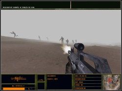 Od razu po rozpoczęciu misji zmieniamy naszą pozycję na skradanie i nie zatrzymując się posuwamy się wzdłuż pomarańczowej linii - Utrzymywanie | Zwykła operacja Delta Force 2 - Delta Force 2 - poradnik do gry