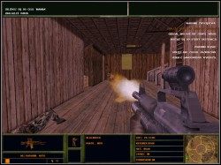 Po oczyszczeniu bazy z zewnątrz schodzimy na dół i bierzemy się za penetrację budynków - Dostawa specjalna | Zwykła operacja Delta Force 2 - Delta Force 2 - poradnik do gry