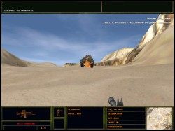 Jeśli od razu wyruszymy i nie będziemy zatrzymywać się po drodze to zdążymy dogonić pojazd opancerzony oraz ciężarówkę zmierzające do kopalni, jeśli nie zniszczymy ich teraz będziemy musieli zrobić to później na terenie kopalni - Wzniesienie | Operacja Wzmocnienie Delta Force 2 - Delta Force 2 - poradnik do gry