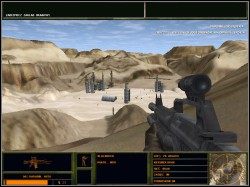 Rozpoczynamy od marszu wzdłuż pomarańczowej linii widocznej na mini mapie - Super nova | Operacja Wzmocnienie Delta Force 2 - Delta Force 2 - poradnik do gry