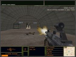 Po dokładnym ostrzelaniu okolicy schodzimy na dół i zaczynamy równie dokładnie jak i ostrożnie przeszukiwać wszystkie budynki - Super nova | Operacja Wzmocnienie Delta Force 2 - Delta Force 2 - poradnik do gry