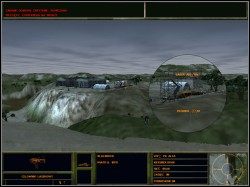 Do zniszczenia z oddali czołgów stojących przy ogrodzeniu oraz pojazdów opancerzonych użyjemy wsparcia ogniowego (domyślnie klawisz 0) - Grób stalowy | Operacja Wzmocnienie Delta Force 2 - Delta Force 2 - poradnik do gry