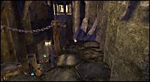 Wejdź do skalnej groty i zacznij schodzić schodami w dół - Amateria cz.I | Myst III Exile - Myst III: Exile - poradnik do gry