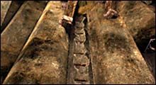 Idź przed siebie, aż po lewej zauważysz wykutą w skale drabinkę - Amateria cz.II | Myst III Exile - Myst III: Exile - poradnik do gry