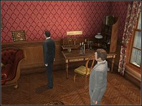 Holmes i Watson podsumowują swoje nocne osiągnięcia - jeśli z jakiegoś powodu wyszedłeś ze zbliżenia planszy, odnajdziesz ją na ścianie przy biurku po lewej - [Opis przejścia] Baker Street, 2 września 1888 - Sherlock Holmes kontra Kuba Rozpruwacz - poradnik do gry