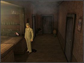 Wewnątrz porozmawiaj z siedzącym przy pierwszym stoliku dziennikarzem Tomem Bullingiem - [Opis przejścia] Whitechapel, 11 września 1888 - Sherlock Holmes kontra Kuba Rozpruwacz - poradnik do gry