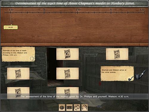 Pierwsza ikonka to stetoskop - symbol Watsona - [Opis przejścia] Baker Street, 12 września 1888 (cz.1) - Sherlock Holmes kontra Kuba Rozpruwacz - poradnik do gry