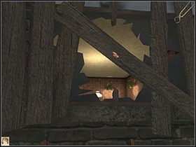 O ścianę nad wózkiem oprzyj drewniane nosze (Wooden Stretcher), po uprzednim połączeniu obu ich części w ekwipunku - [Opis przejścia] Wharfdale Road, noc z 13 na 14 września 1888 (cz.2) - Sherlock Holmes kontra Kuba Rozpruwacz - poradnik do gry