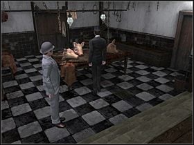 W efekcie Holmes i Watson znajdą się kolejny raz pod drzwiami rzeźni, do której tym razem dostaną się bez problemu (kliknij drzwi) - [Opis przejścia] Whitechapel, noc z 7 na 8 października 1888 (cz.1) - Sherlock Holmes kontra Kuba Rozpruwacz - poradnik do gry