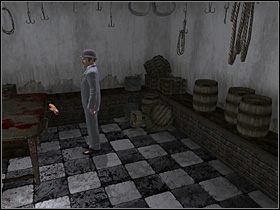 Po otwarciu drzwi Holmes poprosi Watsona o przyniesienie mu dwu noży - [Opis przejścia] Whitechapel, noc z 7 na 8 października 1888 (cz.1) - Sherlock Holmes kontra Kuba Rozpruwacz - poradnik do gry