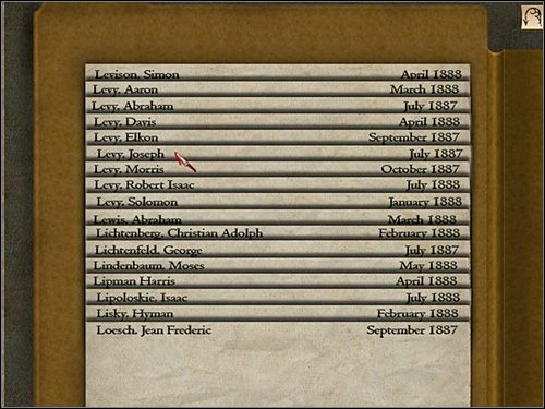 Oznaczenie segregatora prawidłową literą sygnalizuje zielony trójkącik - [Opis przejścia] Imperial Club, 7 listopada 1888 (cz.2) - Sherlock Holmes kontra Kuba Rozpruwacz - poradnik do gry