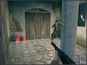 Grę rozpoczynamy w barze i od razu od strzelaniny - Opis przejścia (1) | Rozdział IV | Call of Juarez Więzy Krwi - Call of Juarez: Więzy Krwi - poradnik do gry