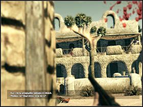 Nieco dalej trafisz na główną drogę, a obok niej dużą (i skupiającą na sobie uwagę) bramę - Opis przejścia (2) | Rozdział IV | Call of Juarez Więzy Krwi - Call of Juarez: Więzy Krwi - poradnik do gry