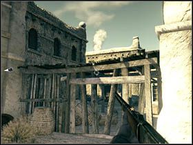 Nieco ciekawszym zadaniem będzie pozbycie się strzelców z budynku, który w odpowiednim momencie zostanie wskazany przez grę - Postacie | Rozdział IV | Call of Juarez Więzy Krwi - Call of Juarez: Więzy Krwi - poradnik do gry