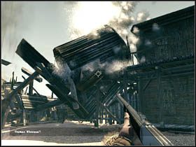 Do rozdzielenia się dojdzie po wyjściu z charakterystycznego domu na balkon - Postacie | Rozdział V | Call of Juarez Więzy Krwi - Call of Juarez: Więzy Krwi - poradnik do gry