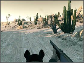 Etap rozpoczynam przed budynkiem, w którym znajdziesz handlarza - Opis przejścia (1) | Rozdział VI | Call of Juarez Więzy Krwi - Call of Juarez: Więzy Krwi - poradnik do gry