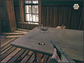 Wejdź na górę korzystając ze schodów i zastrzel pierwszych dwóch oponentów - Opis przejścia (1) | Rozdział VII | Call of Juarez Więzy Krwi - Call of Juarez: Więzy Krwi - poradnik do gry