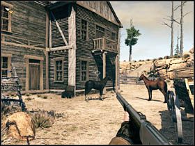 Ostatni przedmiot znajduje się koło dwóch koni, niedaleko poprzedniego sekretu - Sekrety | Rozdział VII | Call of Juarez Więzy Krwi - Call of Juarez: Więzy Krwi - poradnik do gry