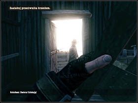 Gra rozpoczyna się momencie, gdy wszyscy bracia McCall, związani są w szopie, na szczycie góry - Opis przejścia (1) | Rozdział IX | Call of Juarez Więzy Krwi - Call of Juarez: Więzy Krwi - poradnik do gry