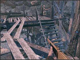 Dalsza droga, aż do końca rozdziału prowadzić będzie rusztowaniem w dół, dlatego bez zbędnych ceregieli, udajemy się za bratem schodami na dół, a później kolejnymi [sekret] - Opis przejścia (1) | Rozdział IX | Call of Juarez Więzy Krwi - Call of Juarez: Więzy Krwi - poradnik do gry