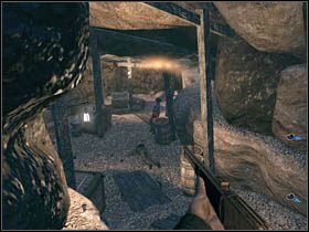 Nieco dalej, znów pokonując kilka kładek, dotrzesz do pierwszej jaskini - Opis przejścia (1) | Rozdział IX | Call of Juarez Więzy Krwi - Call of Juarez: Więzy Krwi - poradnik do gry