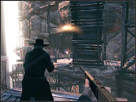 Po wydostaniu się na zewnątrz, po raz kolejny podążaj za bratem, i zejdź na dół - Opis przejścia (1) | Rozdział IX | Call of Juarez Więzy Krwi - Call of Juarez: Więzy Krwi - poradnik do gry