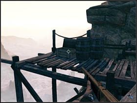 Pierwszy sekret znajdziesz tuż po opuszczeniu szopy, na początku rozdziału (po pokonaniu dwóch par schodów, w skrzyni) - Sekrety | Rozdział IX | Call of Juarez Więzy Krwi - Call of Juarez: Więzy Krwi - poradnik do gry