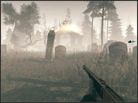 Po wyjściu od drugiej strony, trafisz do miejsca, gdzie znajdować się będzie cmentarz - Opis przejścia | Rozdział XIII | Call of Juarez Więzy Krwi - Call of Juarez: Więzy Krwi - poradnik do gry