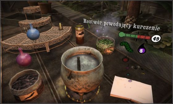 Warzenie eliksirów to ostatnia z minigier dostępnych podczas rozgrywki - Eliksiry w Harry Potter i Książę Półkrwi - Harry Potter i Książę Półkrwi - poradnik do gry