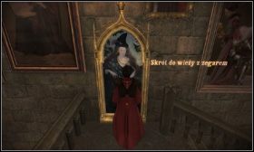 Opuść salę przez duże, drewniane drzwi [1] , a na Wielki schodach udaj się do obrazu [2] prowadzącego do Wieży z zegarem - Mecz quidditcha | Opis przejścia Harry Potter i Książę Półkrwi - Harry Potter i Książę Półkrwi - poradnik do gry