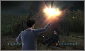 W chwilę później rozpocznie się animacja, w której spotkasz Bellatriks [1] - Draco, Snape i Bellatriks | Opis przejścia Harry Potter i Książę Półkrwi - Harry Potter i Książę Półkrwi - poradnik do gry