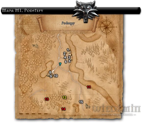 1 - Mapa Podstępów | Podstępy | Dodatki do Wiedźmina - Wiedźmin - poradnik