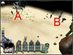 Ratujemy dwójkę rekrutów i przejmujemy budynek, a potem wcielamy ich do naszej armii przy użyciu statku - Misja 5 - Pustynia Kor (cz.1) | Kampania 1 | Windchaser - Windchaser - poradnik do gry