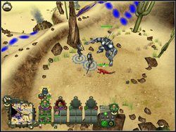 Potwór ze starożytnego miasta (lewy-dół mapy) - tutaj sprawa jest dość prosta - Misja 5 - Pustynia Kor (cz.2) | Kampania 1 | Windchaser - Windchaser - poradnik do gry